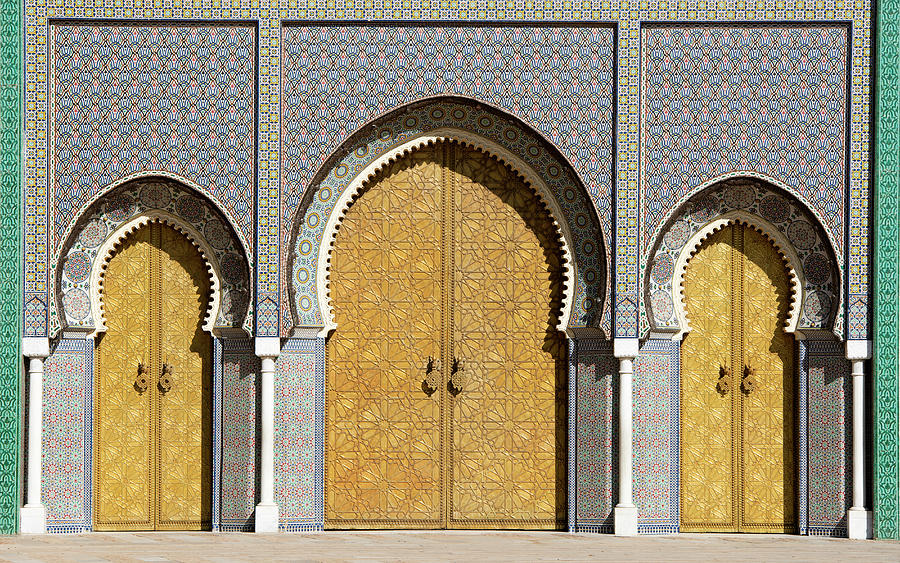 Royal Palace Main Doors Fez Morocco Photograph by 1001nights