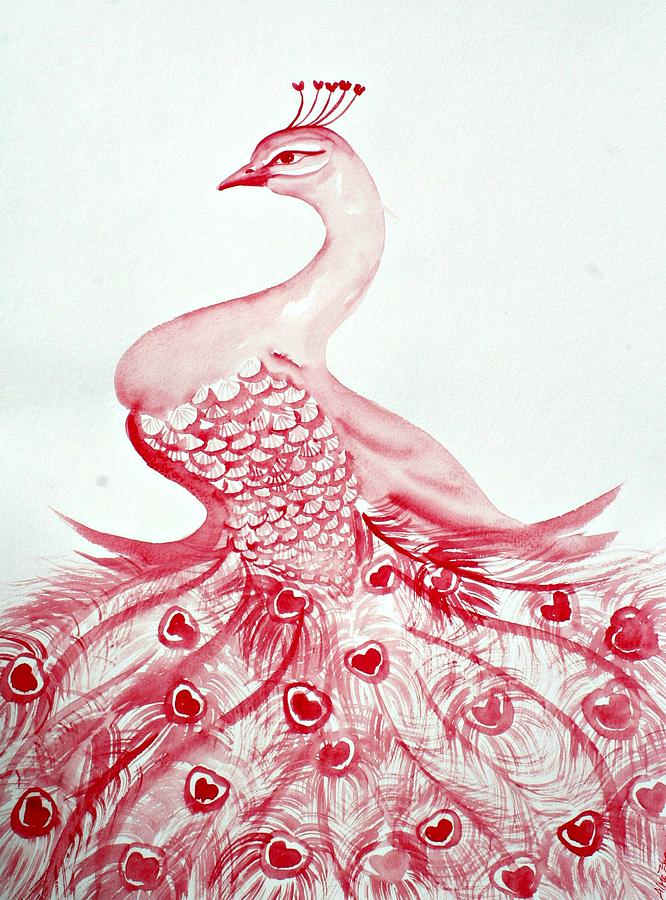 Royal Peacock  Painting by Alma Yamazaki