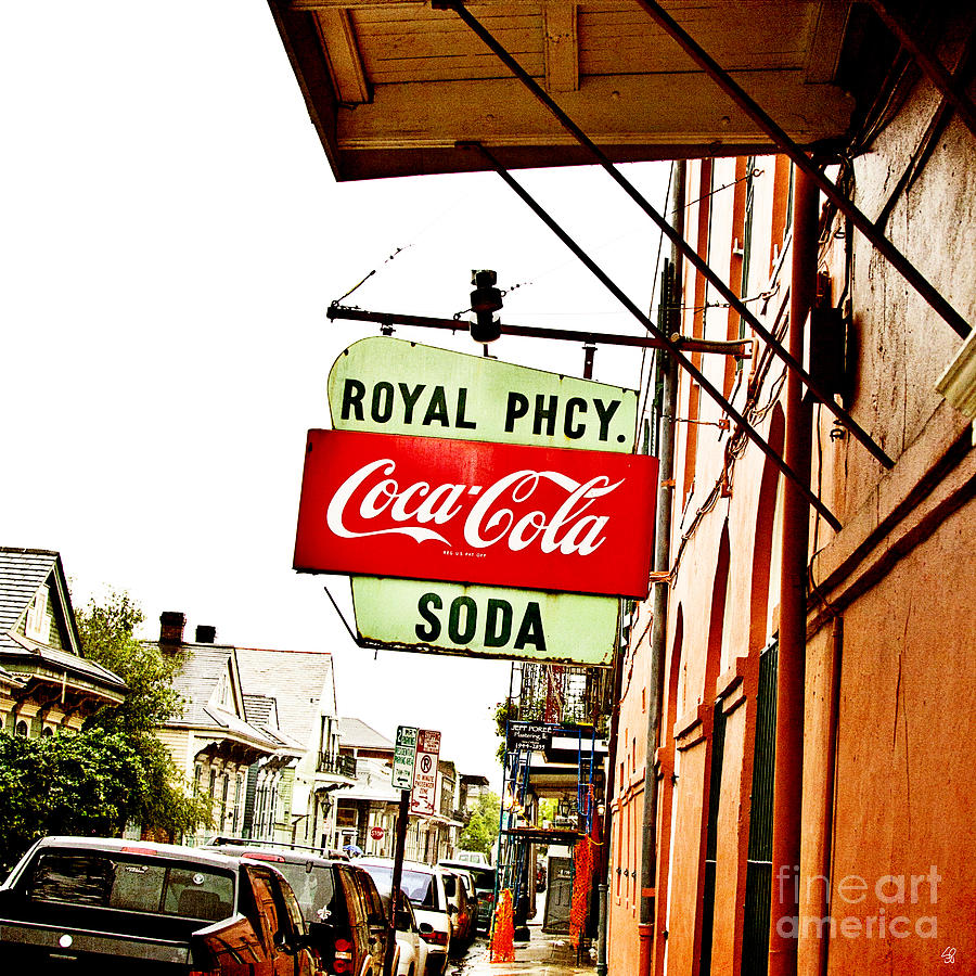 New Orleans Photograph - Royal Pharmacy Soda Sign by Scott Pellegrin