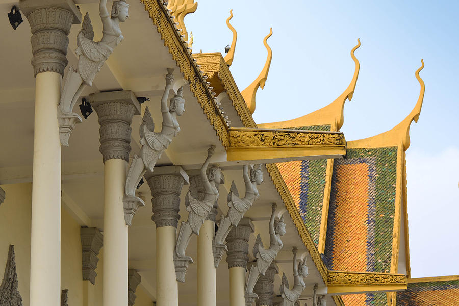 Architecture Photograph - Royal Roof Cambodia by Bill Mock