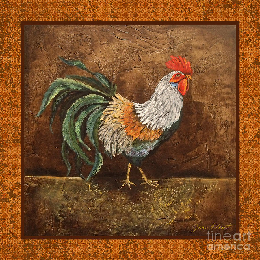 Royal Rooster 3 Painting by Jean Plout