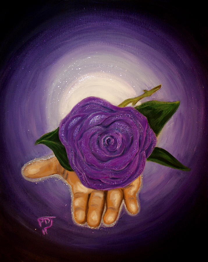 Flowers Still Life Painting - Royal Rose by Pamorama Jones 