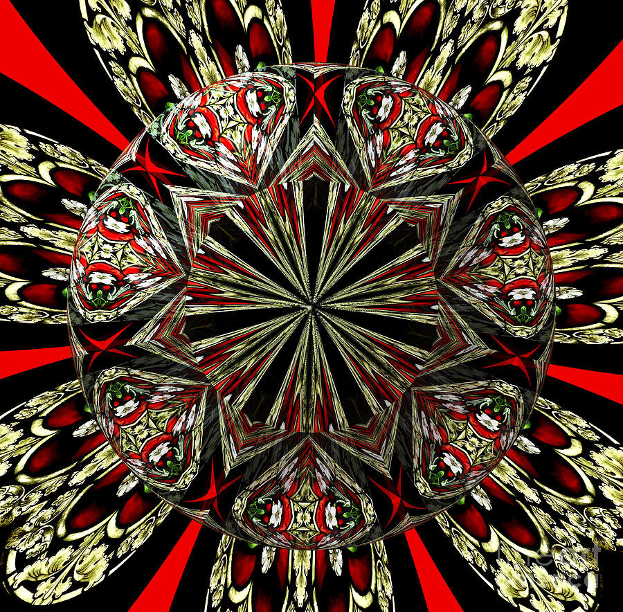 Royal Stained Glass Kaleidoscope Under Glass Photograph by Rose Santuci-Sofranko