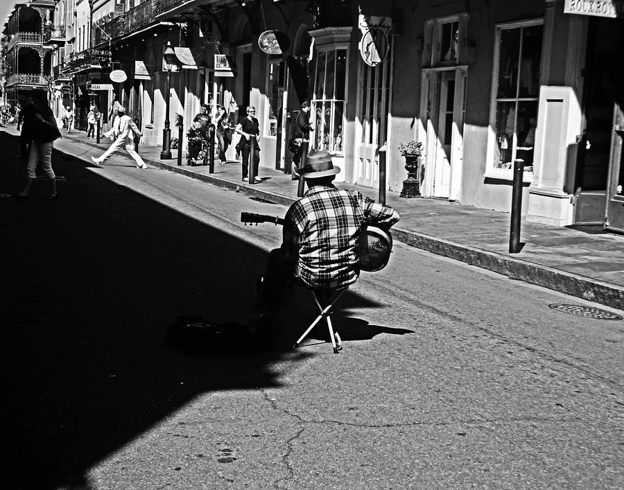 New Orleans Photograph - Royal Street Busker by Louis Maistros