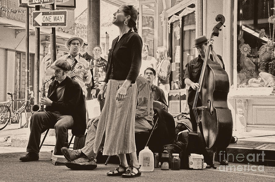 Music Photograph - Royal Street Singer and Musicians by Kathleen K Parker