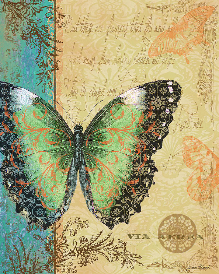 Royal Tapestry Butterfly-C Digital Art by Jean Plout
