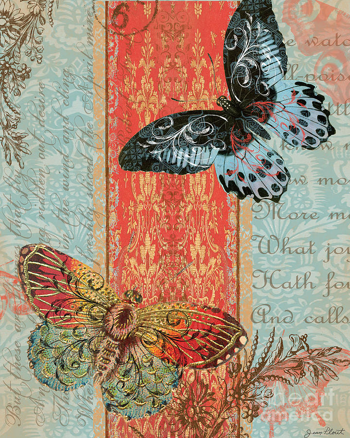Royal Tapestry Butterfly-C2 Digital Art by Jean Plout