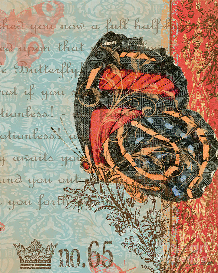 Royal Tapestry Butterfly-D2 Digital Art by Jean Plout