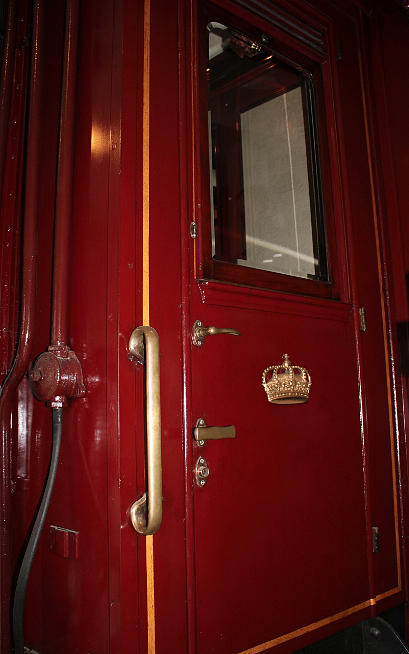 Vintage Photograph - Royal Train Door by Esben Sebastian Karlsson