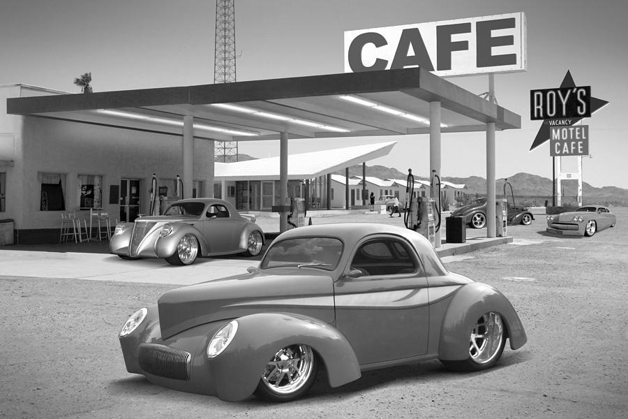 Roys Gas Station 2bw Photograph
