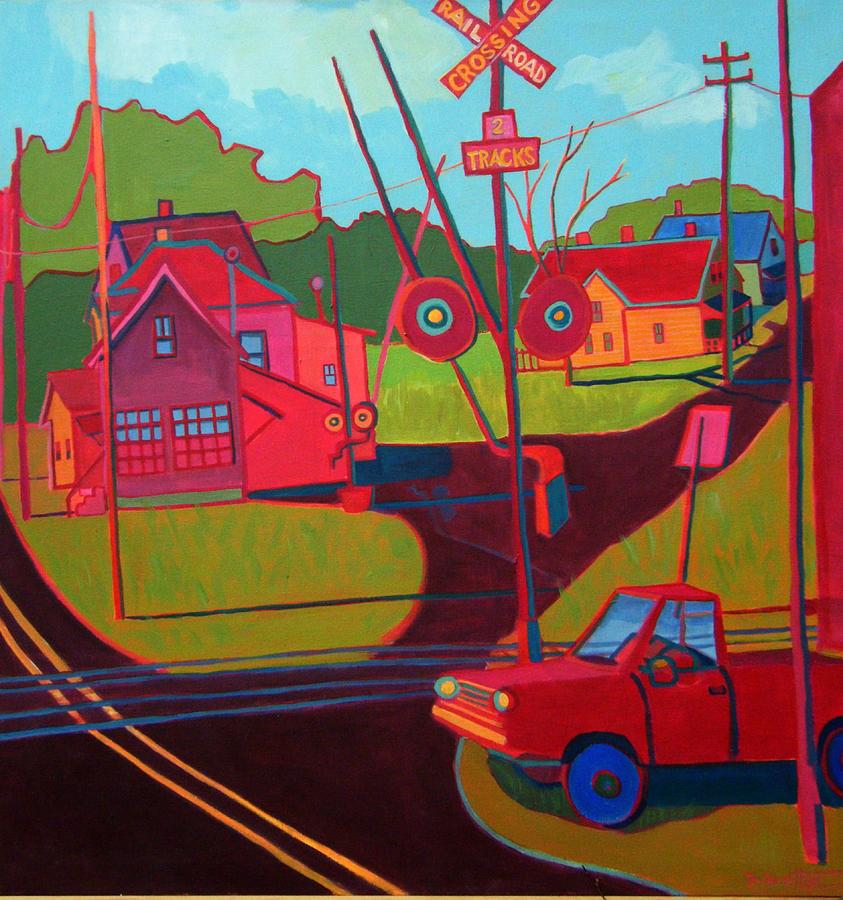 RR Crossing Painting by Debra Bretton Robinson