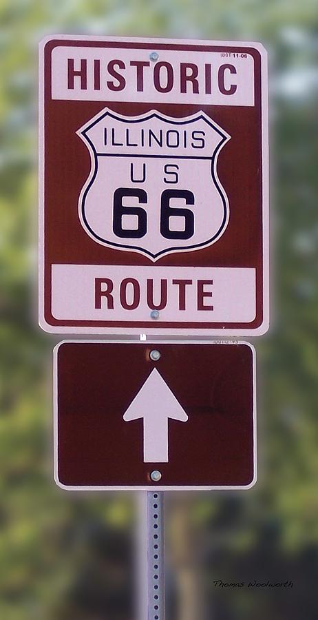 Rt 66 Photograph - RT 66 Signage by Thomas Woolworth