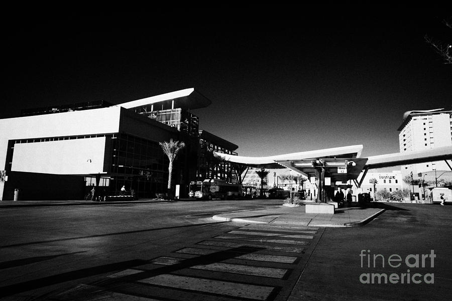 Las Vegas Photograph - rtc bonneville transit center bus station Las Vegas Nevada USA by Joe Fox