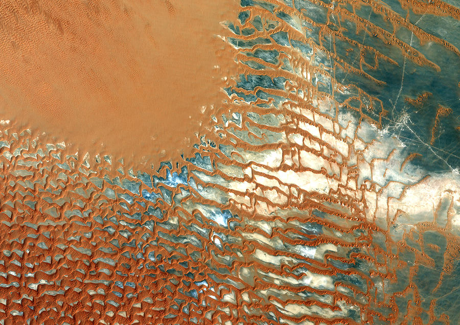 Space Photograph - Rub Al Khali Desert Saudi Arabia by Anonymous