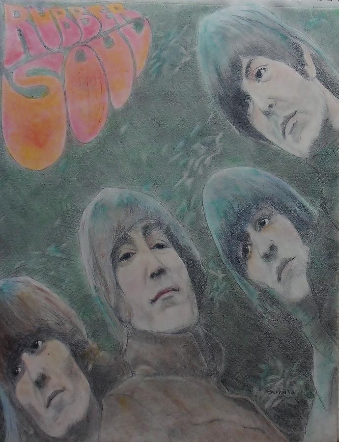 Portrait Drawing - Rubber Soul by Glenn Daniels Portrait Drawing - Rubber Soul by Glenn Daniels