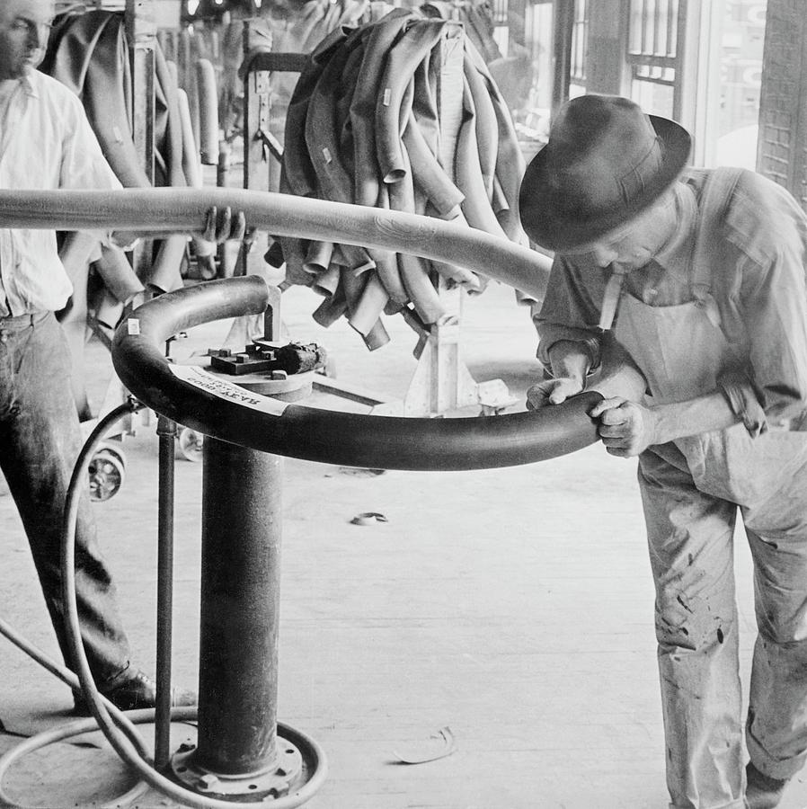 Rubber Tyre Industry Photograph by Library Of Congress