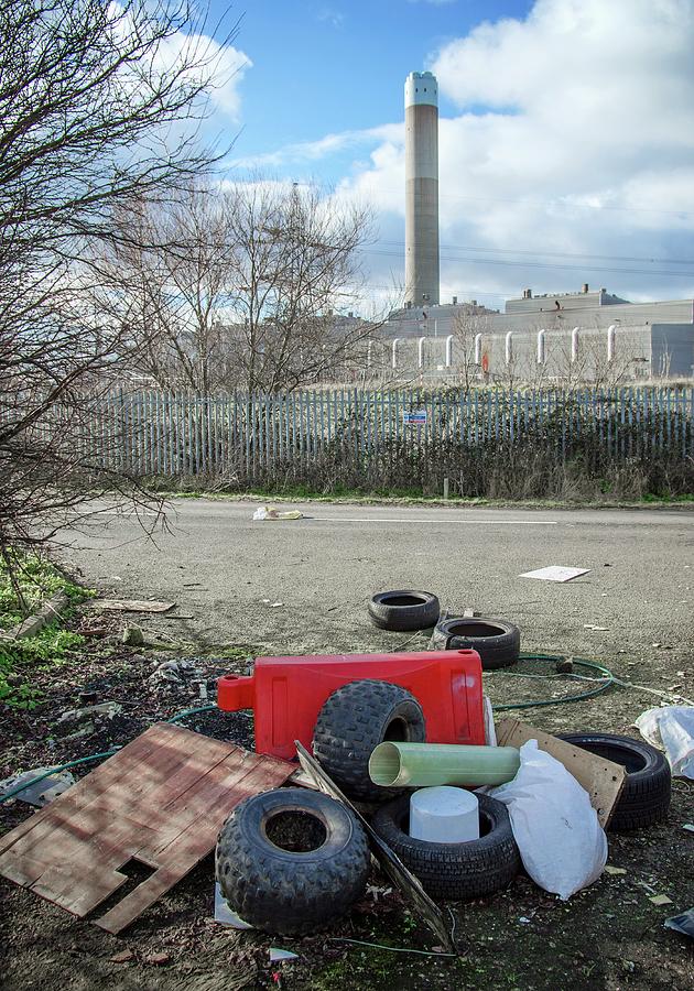Rubbish Dumped Near Power Station Photograph by Science Photo Library Rubbish Dumped Near Power Station Photograph by Science Photo Library