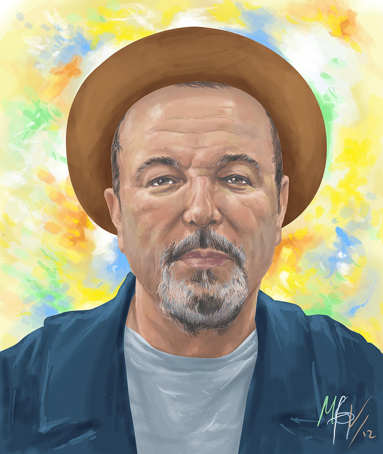 Music Painting - Ruben Blades by Miguel Osorio