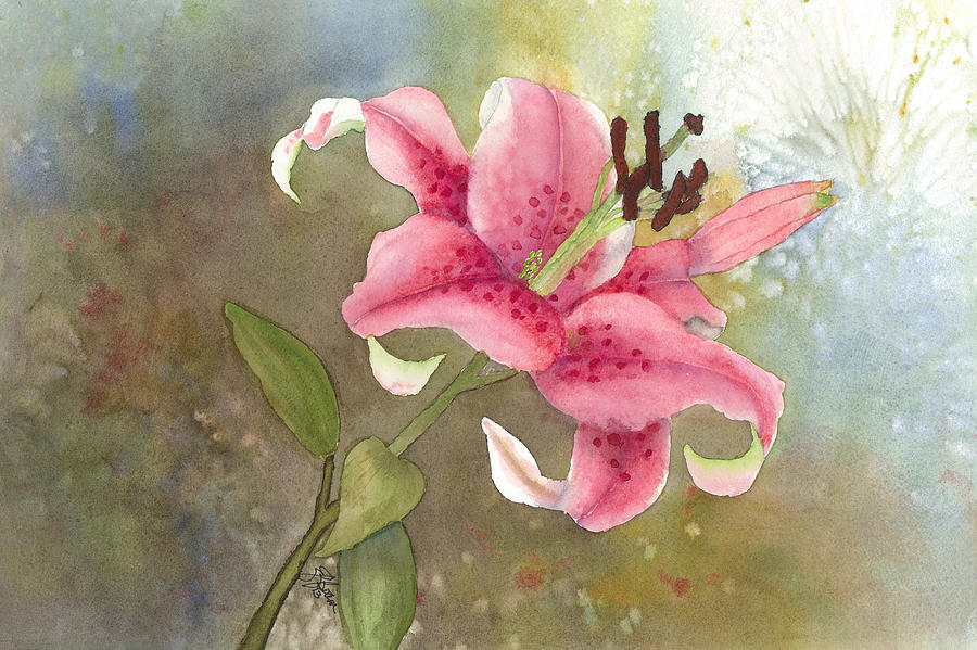 Rubrum Lily Painting by Elise Boam
