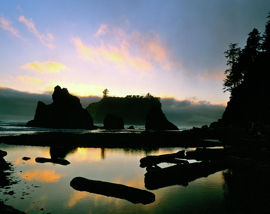 Ruby Beach Sunset Olympic National Park Photograph by Ed Riche