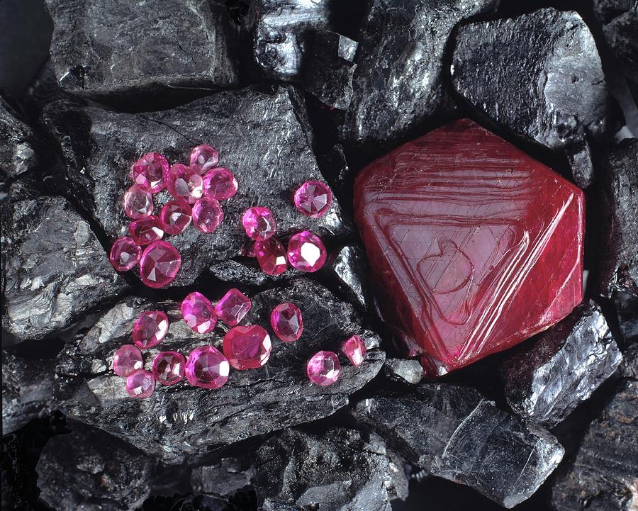 Ruby Crystal And Gems Photograph by Natural History Museum, London/science Photo Library