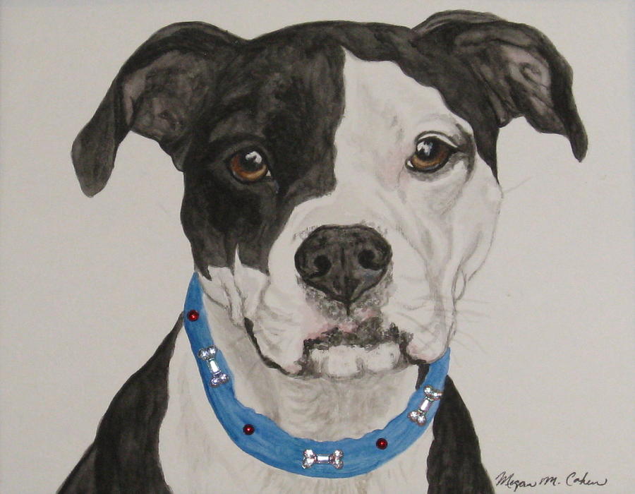 Dog Painting - Ruby by Megan Cohen