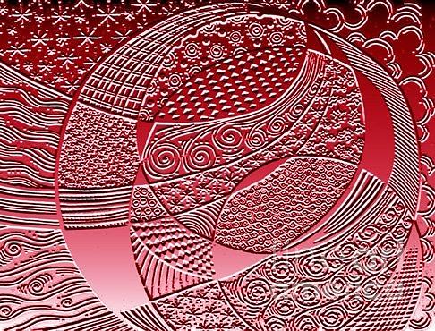 Ruby Red Ornament  Digital Art by Lynellen Nielsen