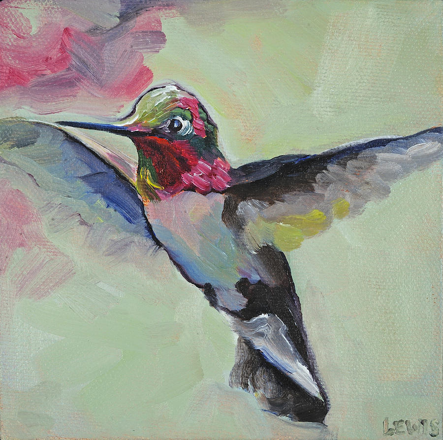 Ruby-Throat Painting by Anne Lewis | Fine Art America