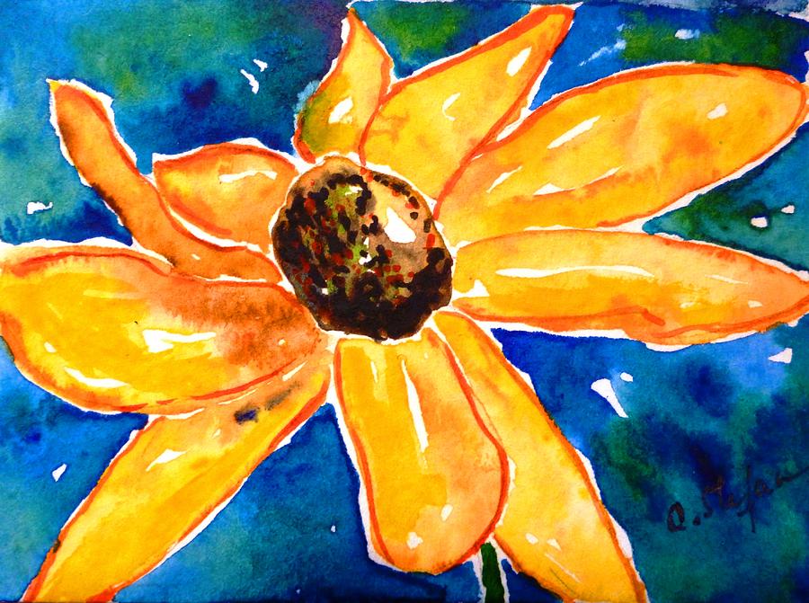 Rudbeckia - Black Eyed Susan - Flower Painting by Cristina Stefan