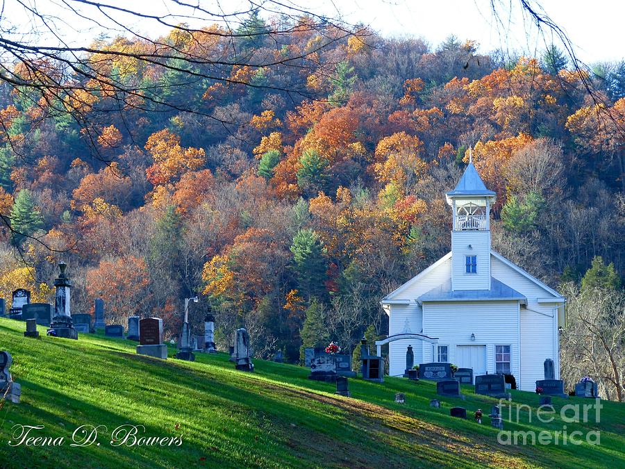 Fall Photograph - Ruddle Presbyterian Church by Teena Bowers