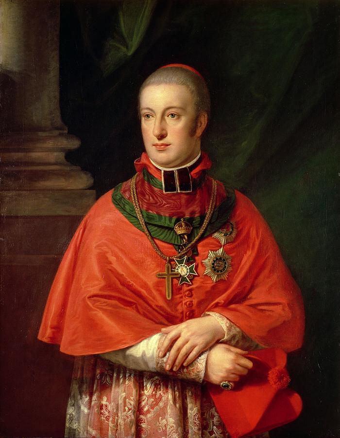 Rudolf Of Habsburg, Archduke Of Austria 1788-1831, Youngest Son Of Leopold II 1747-93, In Cardinals Photograph by Johann Baptist Edler von Lampi