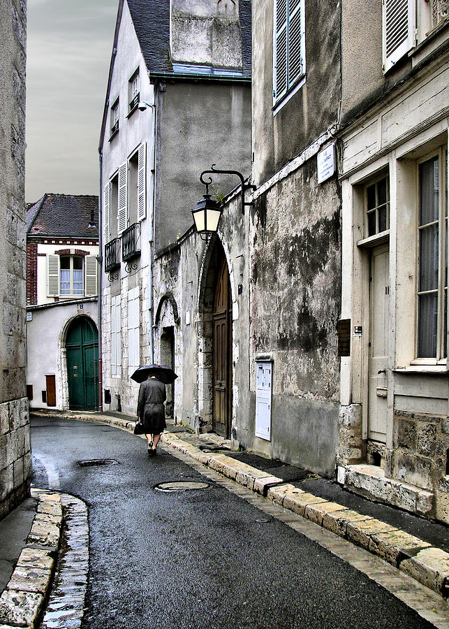 Umbrella Photograph - Rue a Chartres by Nikolyn McDonald
