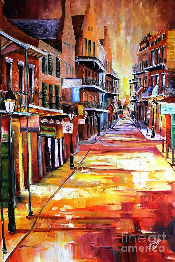 New Orleans Painting - Rue Bourbon by Diane Millsap