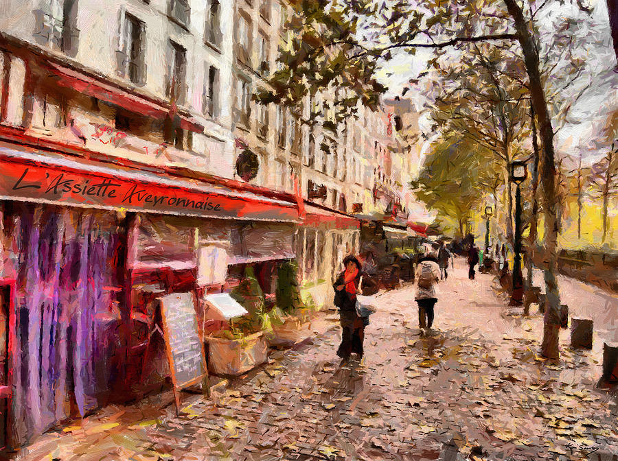 Rue Coquilliere in Paris Painting by Kai Saarto