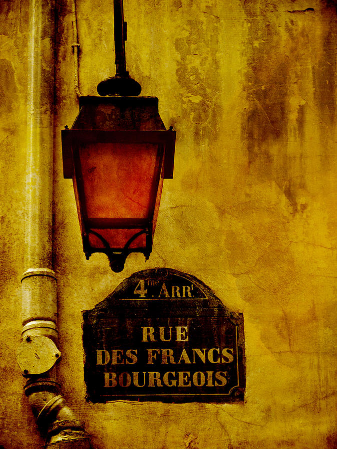 Rue Des Francs Street Light Photograph by Bob Coates