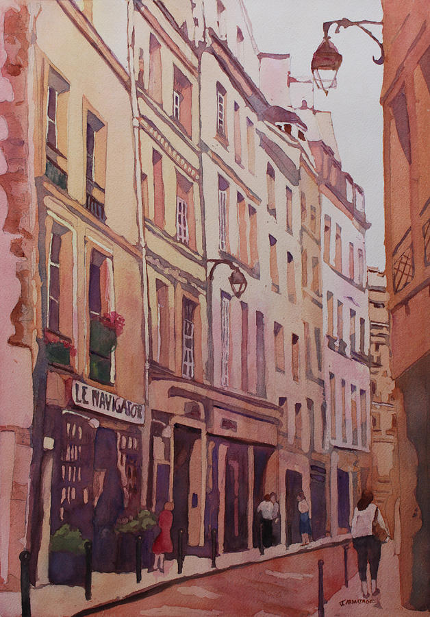 Rue Galande Painting by Jenny Armitage