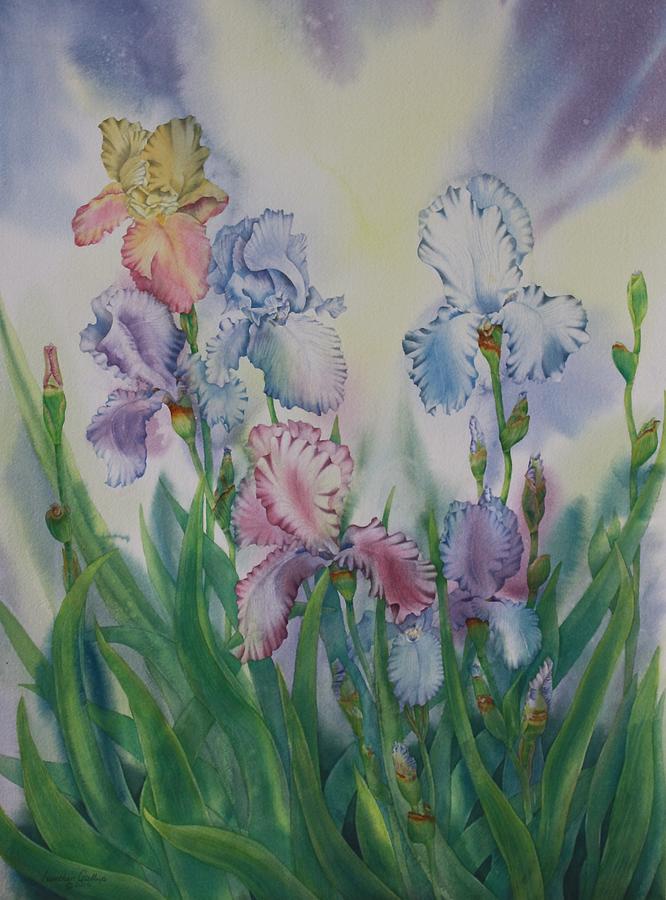 Iris Painting - Ruffled Effect by Heather Gallup Iris Painting - Ruffled Effect by Heather Gallup