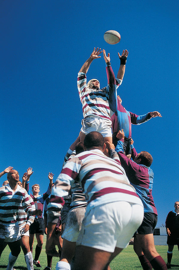 Rugby Union Players in a Lineout Photograph by Flying Colours Ltd