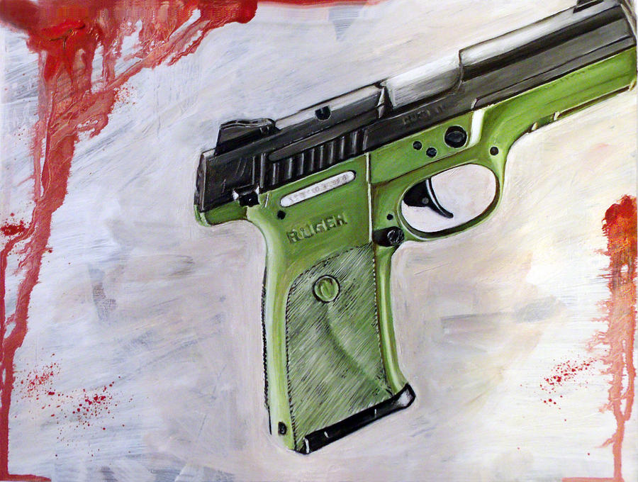Gun Painting - Ruger by Sanders Watson