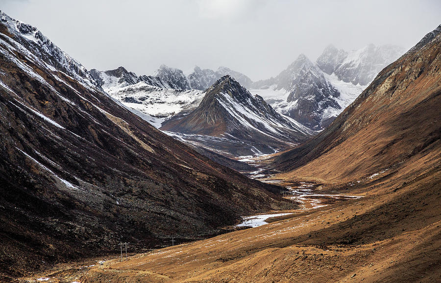 Rugged Landscape, Lhamo Latso, Tibet Photograph by Feng Wei Photography