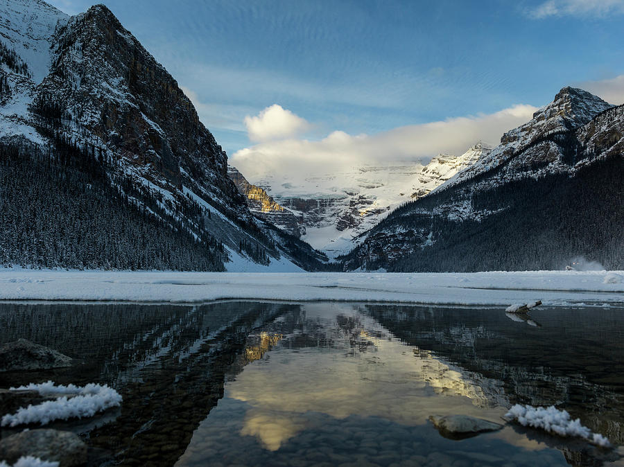 Rugged Mountains And Lake Louise, Banff Photograph by Keith Levit