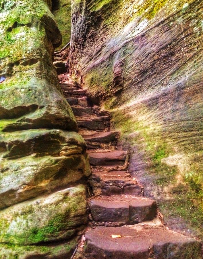 Steps Photograph - Rugged Steps by Michael Ahlrichs