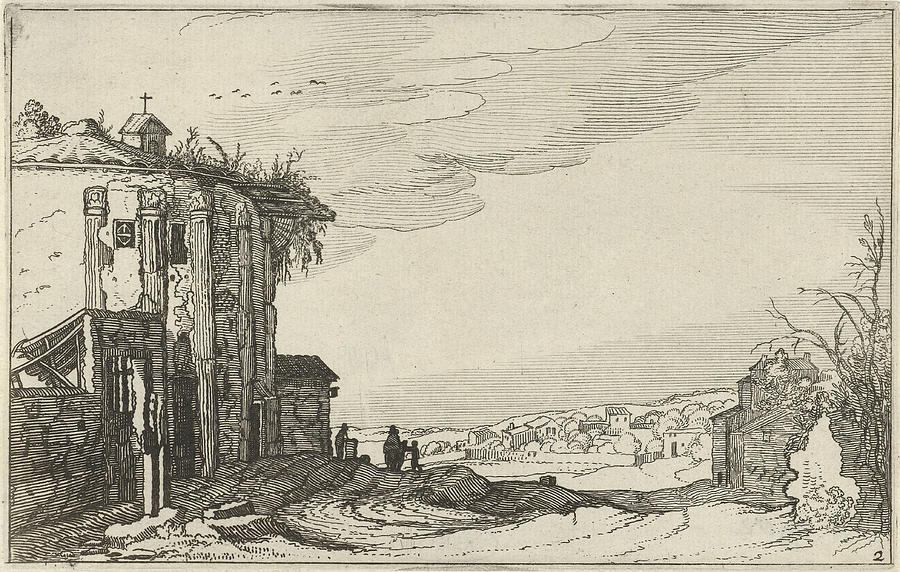 Ruin With Corinthian Columns, Willem Van Nieulandt II Drawing by ...