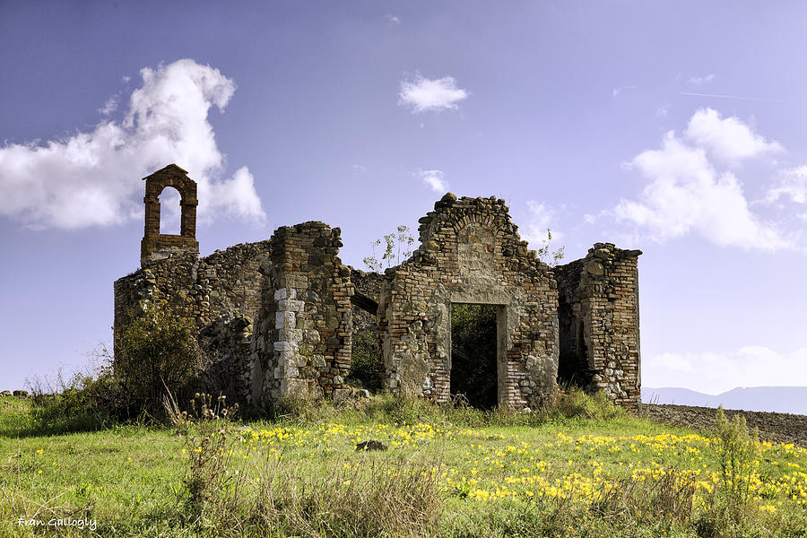 Ruined Chapel in Tuscany Photograph by Fran Gallogly