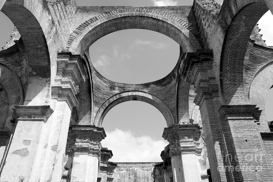RUINED CATHEDRAL ARCHES Antigua Guatemala Photograph by John  Mitchell