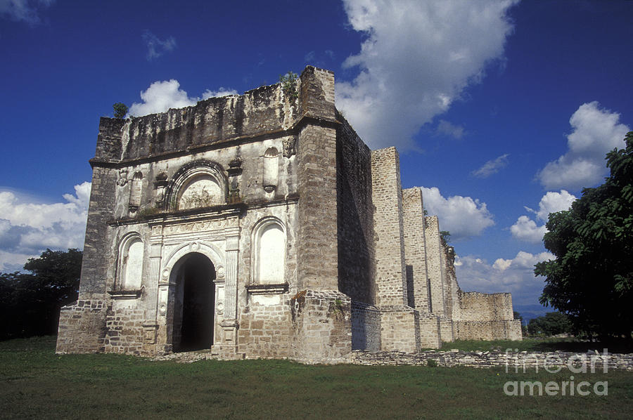 RUINED MISSION CHURCH Chiapas Mexico Photograph by John  Mitchell