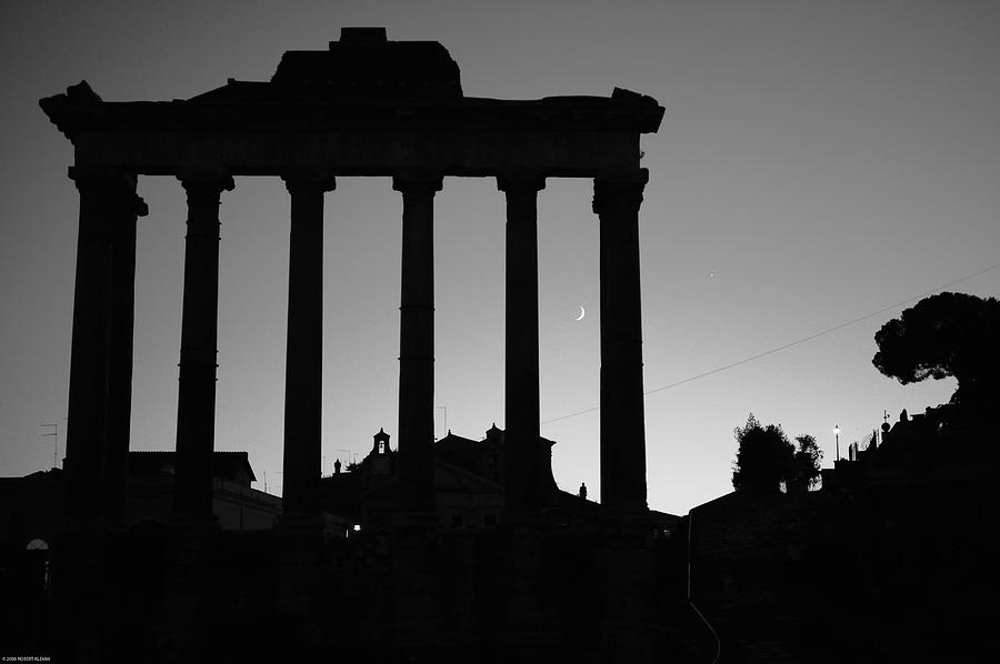 Ruins At Night Roman Photograph by Robert Klemm