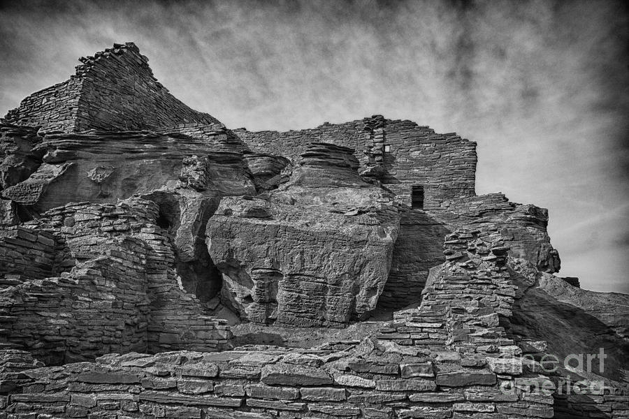 Ruins-Black and White Photograph by Douglas Barnard