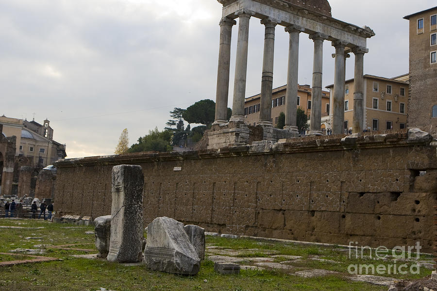 Architecture Photograph - Ruins in The Roman Forum Rome Italy by Jason O Watson