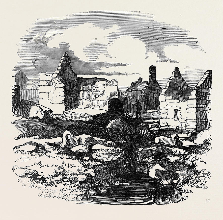 Ruins In The Village Of Carihaken Drawing by English School - Pixels